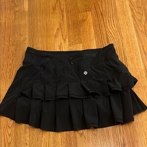 lululemon athletica Black Mini Skirt with Ruffles